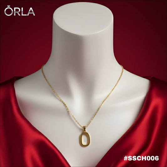 Oval Hoop Pendant Necklace ss